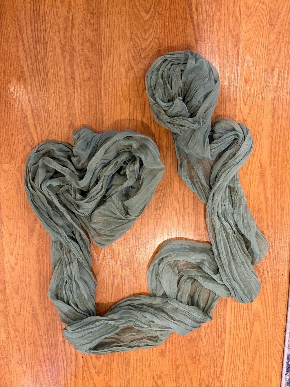 Sage Green Cheesecloth Table Runners